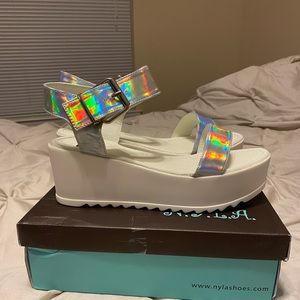 Forever 21, Platform with iridescent straps